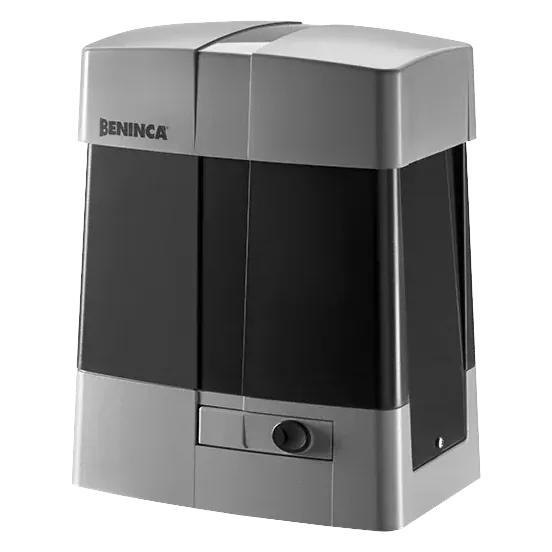 Beninca BULL sliding gate operator in the tall two tone housing