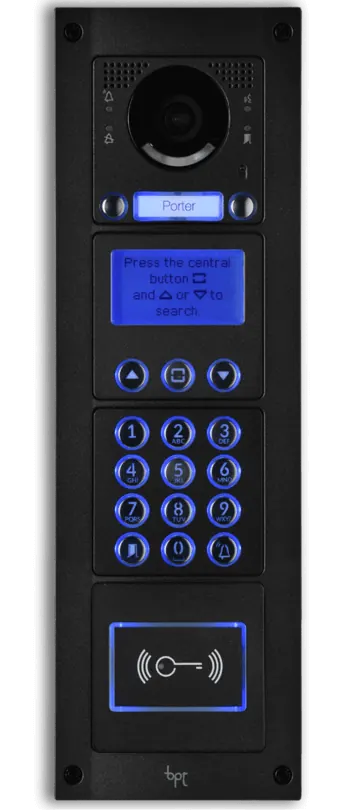 CAME MTM video entry panel with keypad and reader