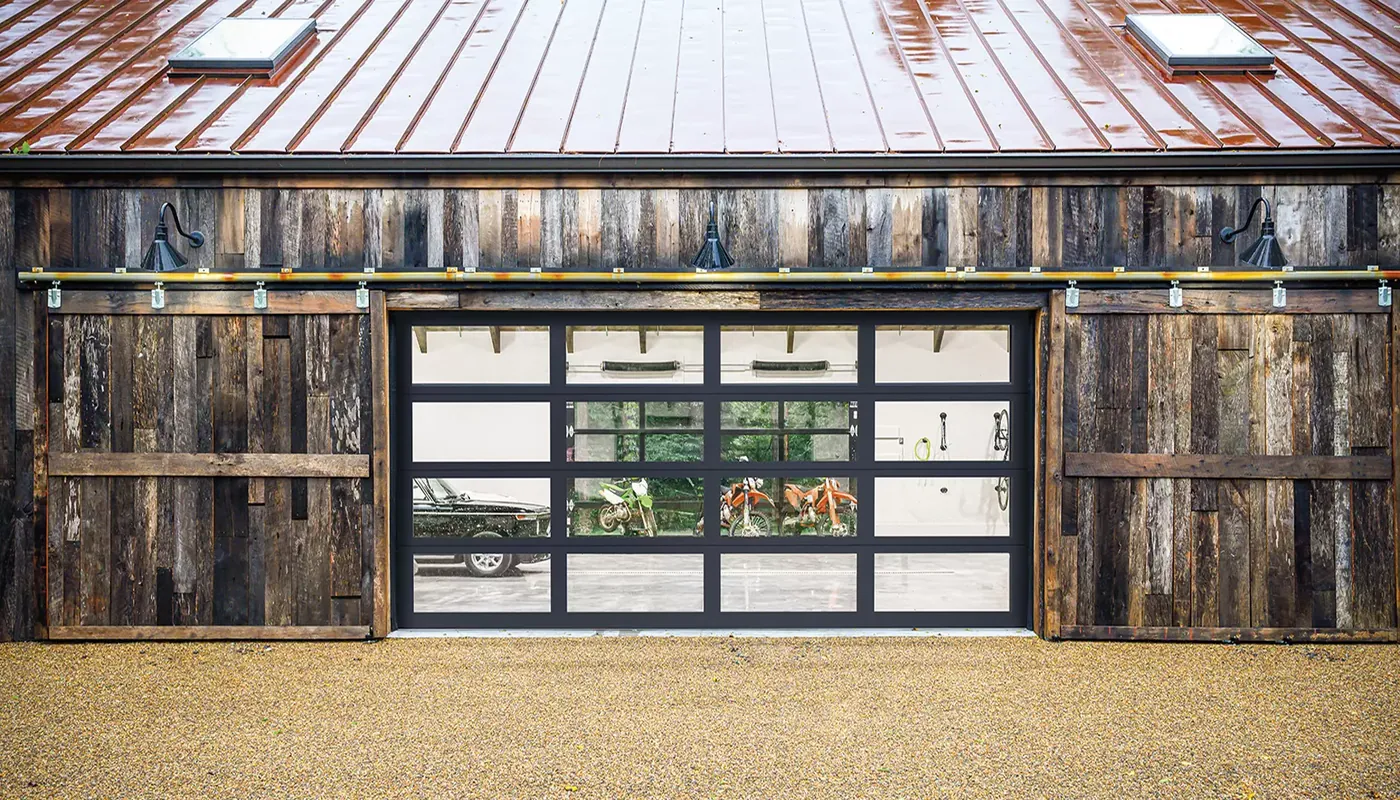 Clopay Avante full-view aluminium garage door