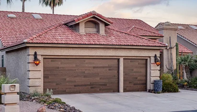 Clopay Modern Steel plank garage door