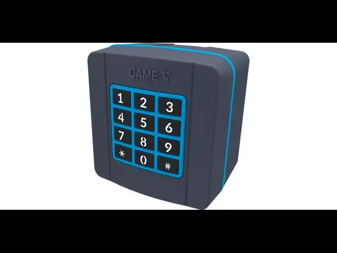 A weatherproof keypad for gate entry