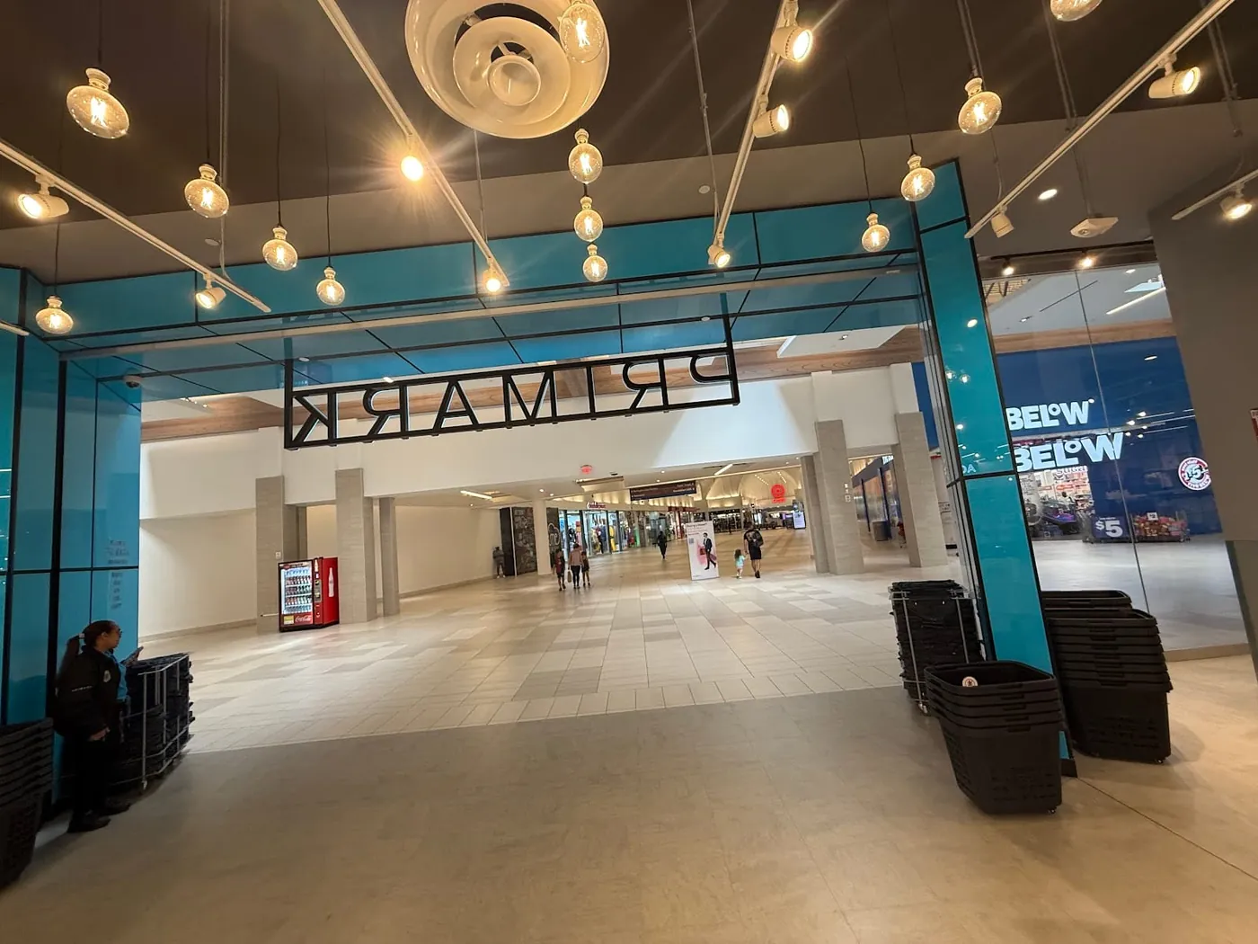 Retail storefront interior where CMC Door Service installed entrance doors