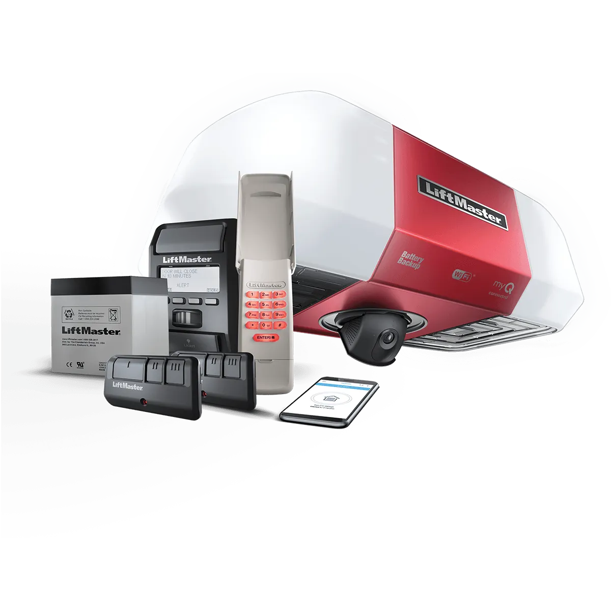 LiftMaster 85503 wall-mount opener with battery backup