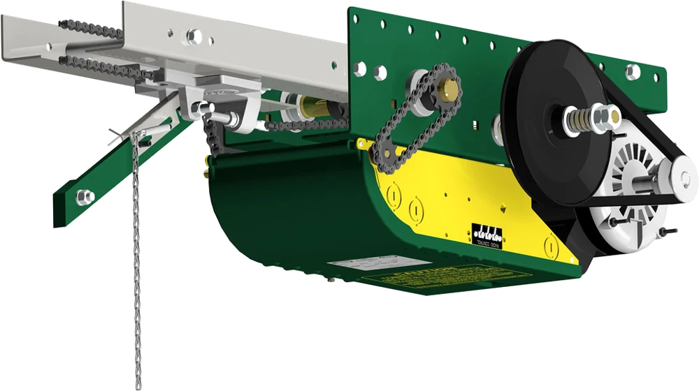 Manaras OTH trolley operator running on an overhead rail