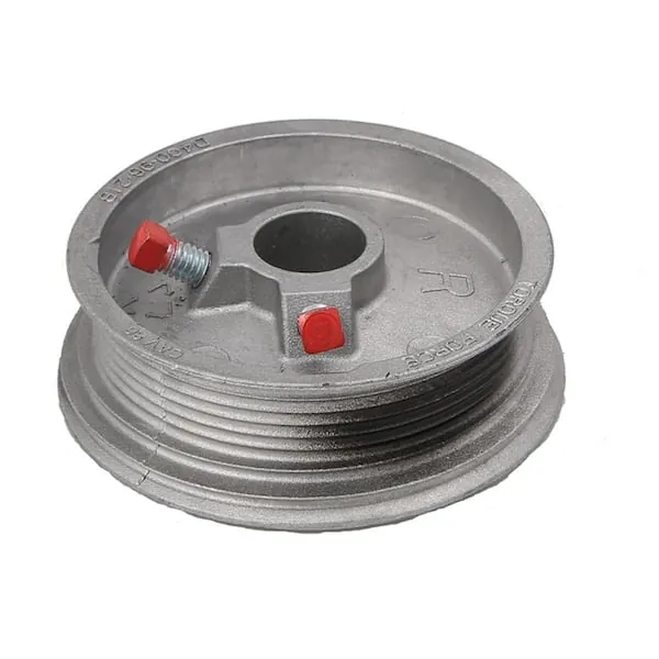 A new aluminium cable drum for a torsion spring shaft, with its two set screws