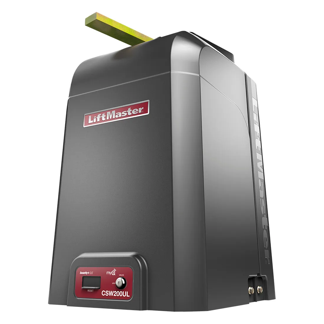 LiftMaster CSW200UL commercial swing gate operator, left three quarter view
