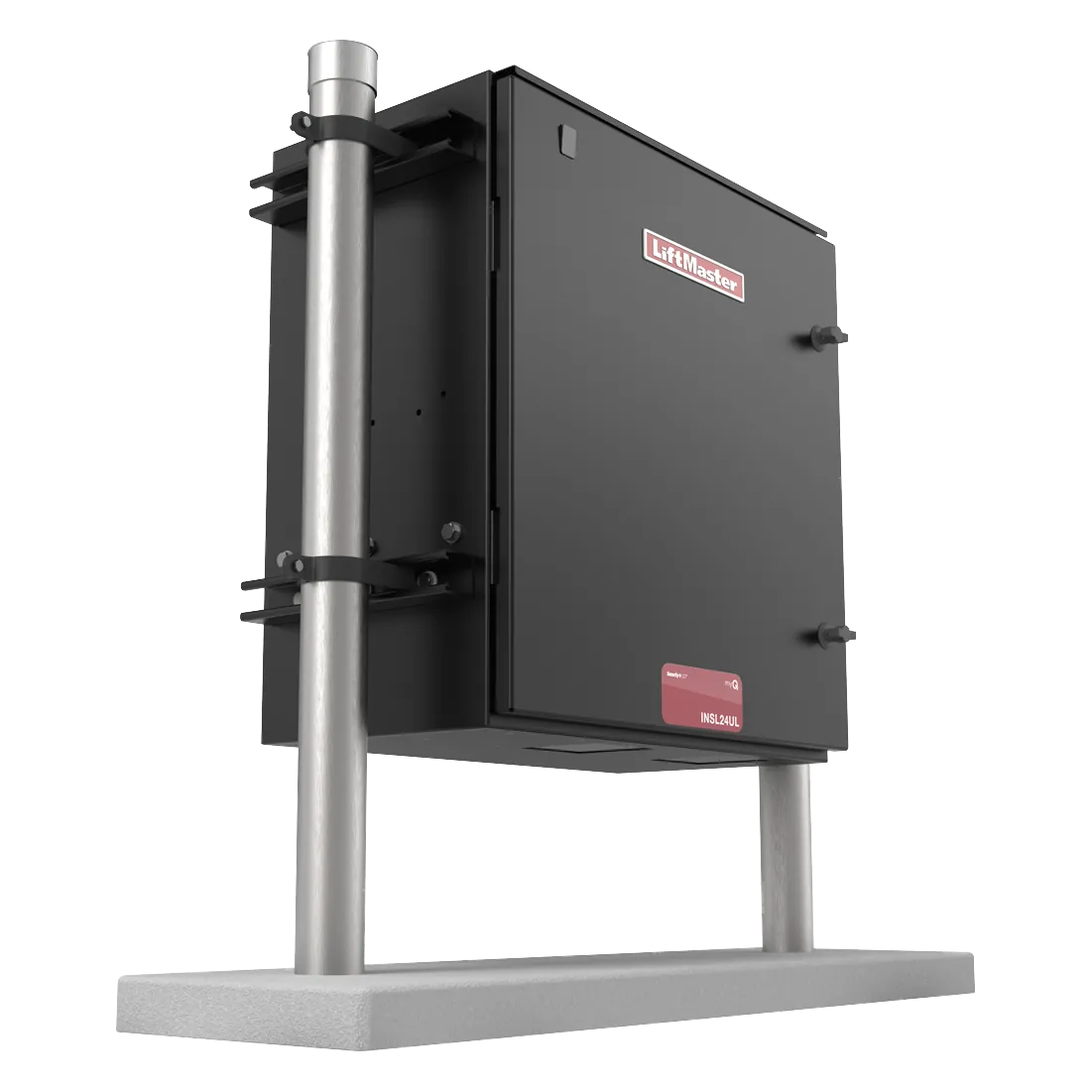 LiftMaster IHSL24UL mounted on its stand, side view