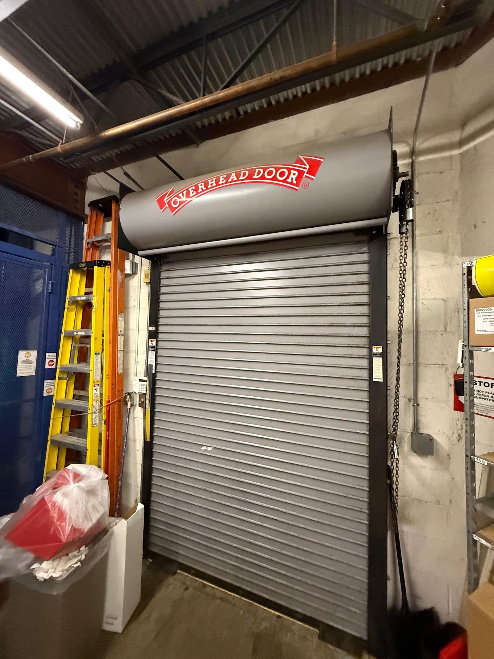 Commercial rolling door installed