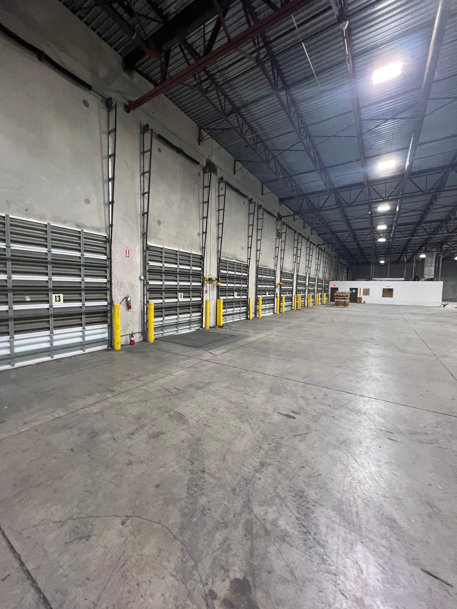 Commercial door before repair