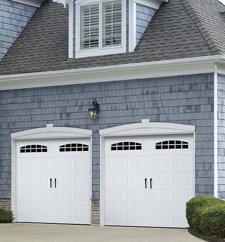 Amarr Heritage Carriage House wood-look steel garage door